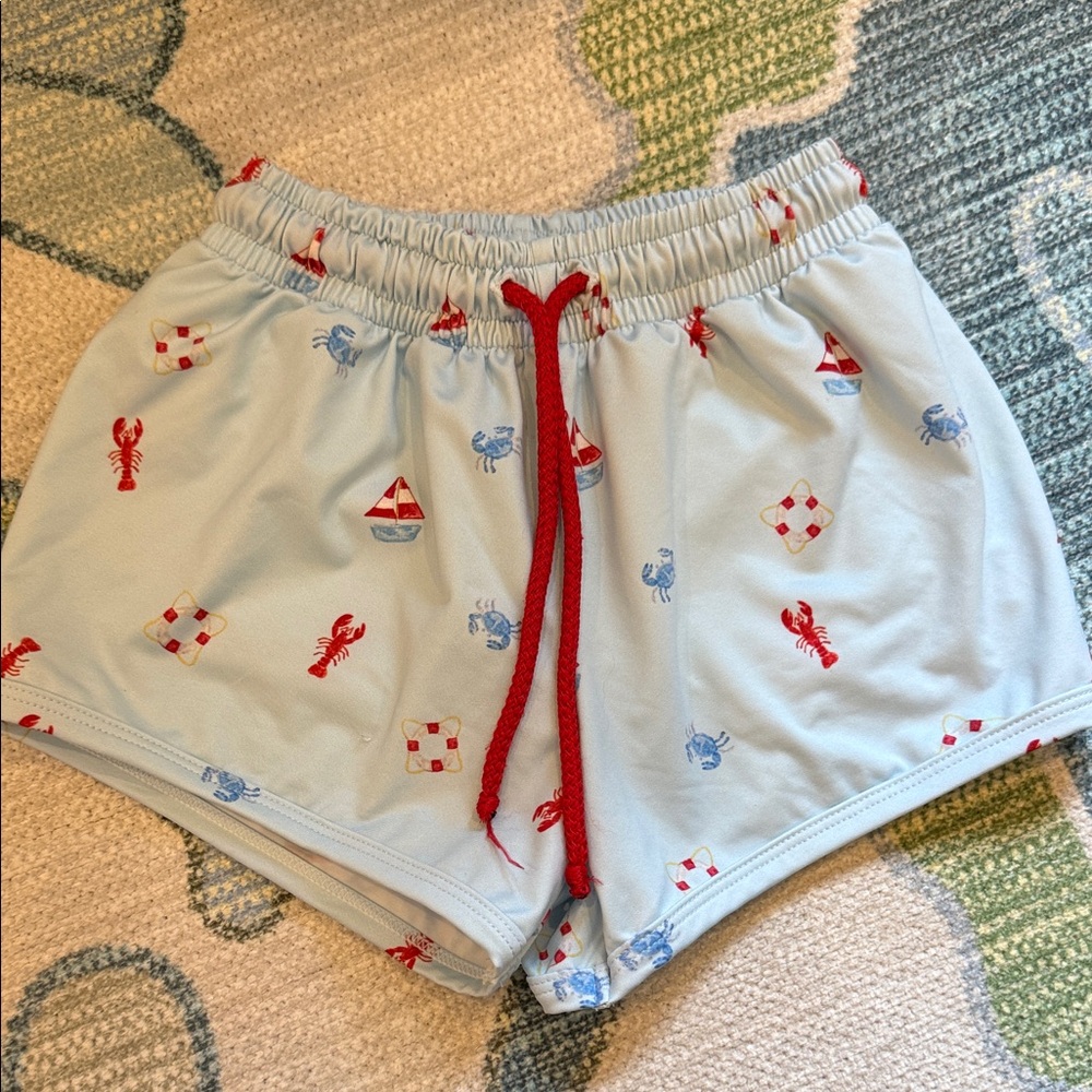 Kids Swim Shorts with Nautical Print